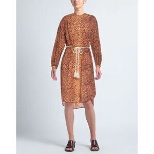 Ulla Johnson S Animal Print Midi Dress *missing belt